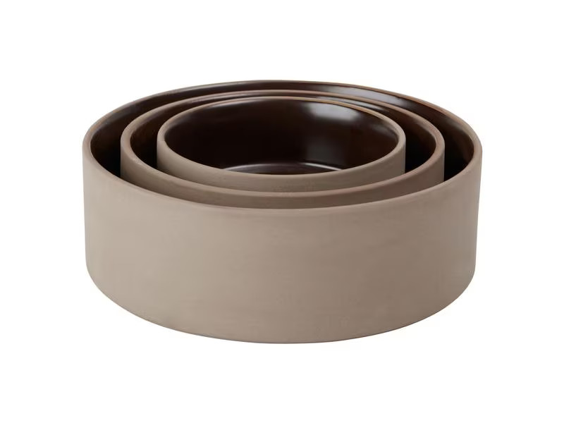 OYOY Keramiknapf Sia L, Ø 19.5 x H 6.5 cm, Choko