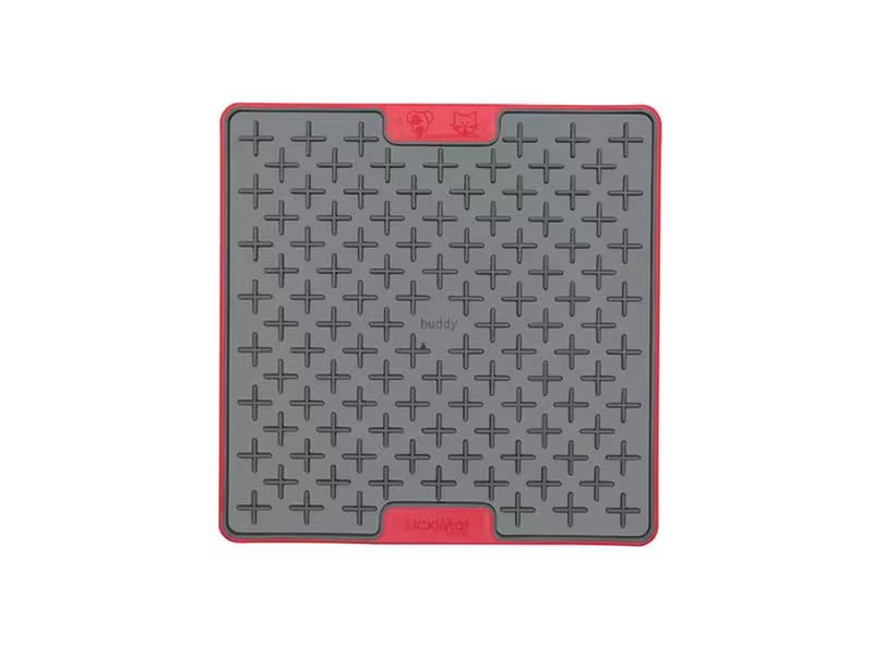 LickiMat Futtermatte Dog Buddy Tuff, 20 x 20 cm, Rot