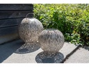 STT Windlicht Solar Antic Ball Julia, Ø 30 cm, Alt Weiss