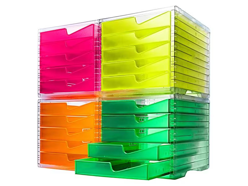 Styro Schubladenbox Swingbox NEONline Pink
