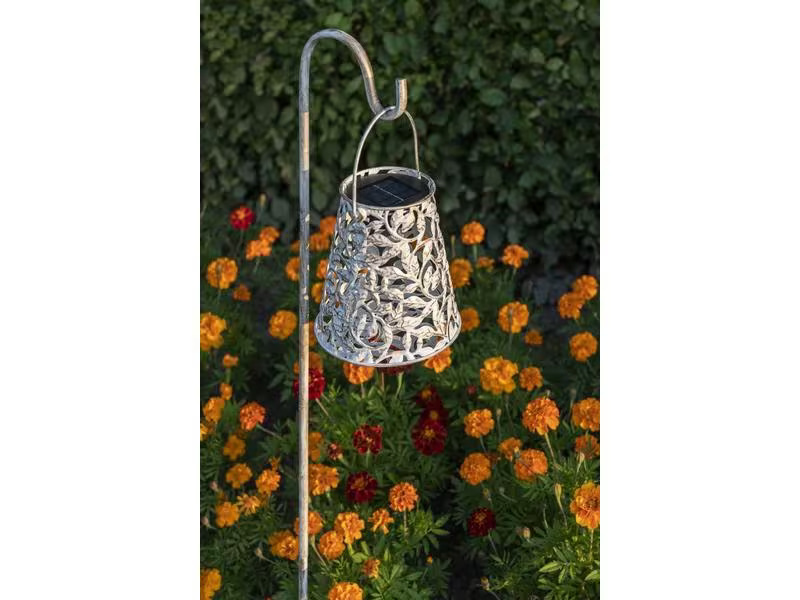 STT Laterne Solar Antic Rosy, Ø 15 cm, Weiss