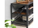 VASAGLE Fernsehschrank mit Ablagen 160 cm, Braun/Schwarz