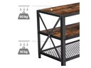 VASAGLE Fernsehschrank mit Ablagen 160 cm, Braun/Schwarz
