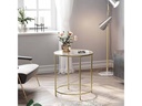VASAGLE Beistelltisch rund, Gold
