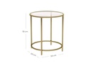 VASAGLE Beistelltisch rund, Gold