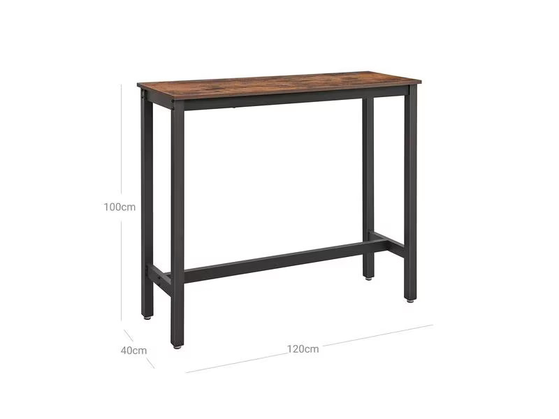 VASAGLE Bartisch Braun/Schwarz