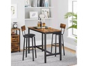 VASAGLE Barhocker 2 Stück Braun/Schwarz