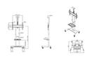 Multibrackets TV-Trolley Basic 180 Schwarz