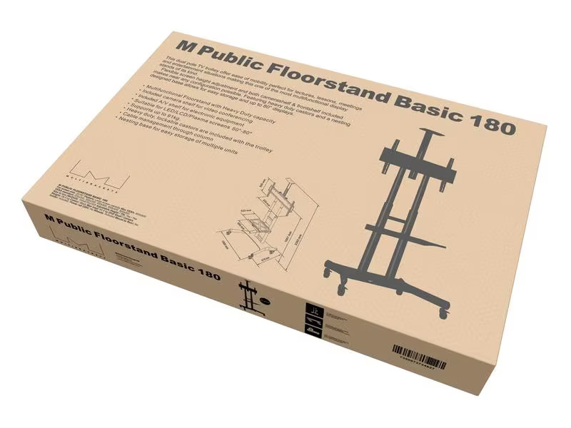 Multibrackets TV-Trolley Basic 180 Schwarz