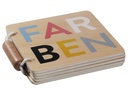Kindsgut Beschäftigungsspielzeug Holzbuch Farben