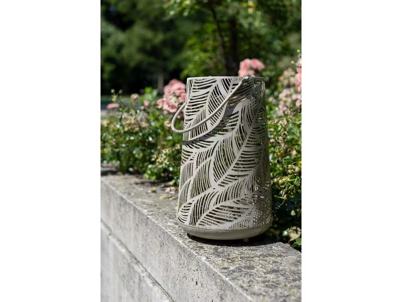 STT Laterne Solar Antic Julia, Ø 20 cm, Alt Weiss