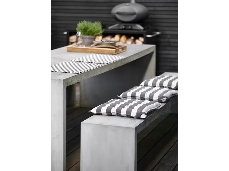 Södahl Tischset Statement Stripe 48 cm x 33 m, Beige/Schwarz