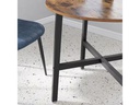 VASAGLE Tisch rund Braun/Schwarz