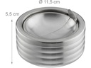 relaxdays Aschenbecher mit Deckel Silber