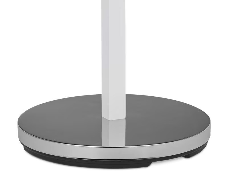 relaxdays Garderobenständer mit Ablage 112 x 47 x 30 cm, Weiss/Silber