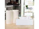 relaxdays Kosmetiktuchbox aus Bambus Weiss