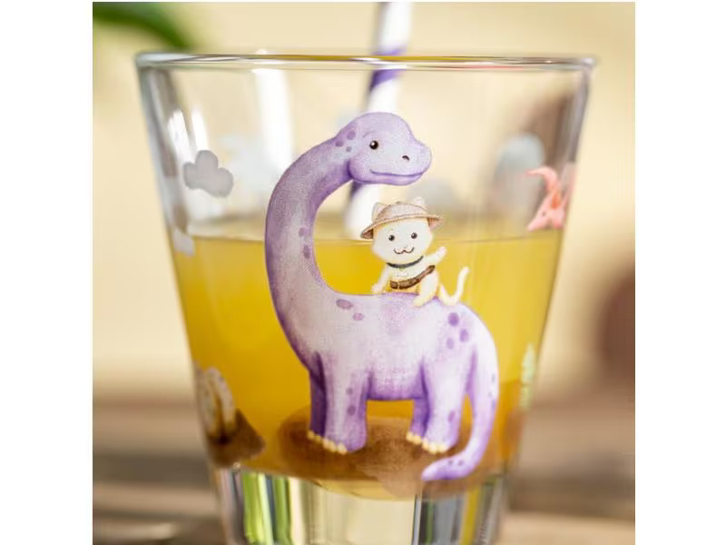 Leonardo Kindertrinkglas Avventura 215 ml, 6 Stück, Dinosaurier