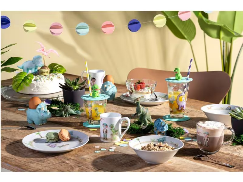 Leonardo Kindertrinkglas Avventura 300 ml, 3 Stück, Dinosaurier