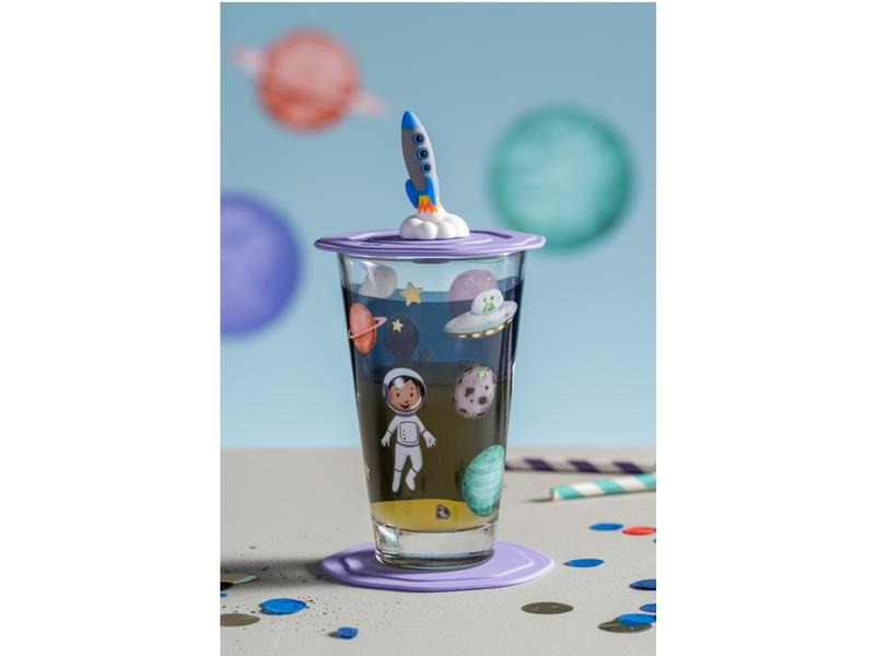 Leonardo Kindertrinkglas Avventura 300 ml, 6 Stück, Weltall