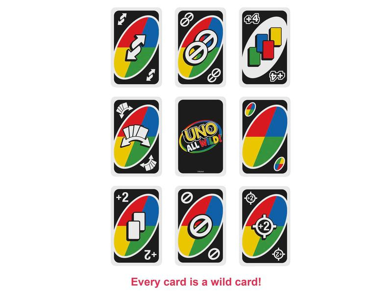 Mattel Spiele Kartenspiel UNO All Wild