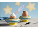 Leonardo Kindereierbecher Avventura UFO, Gelb/Türkis/Weiss