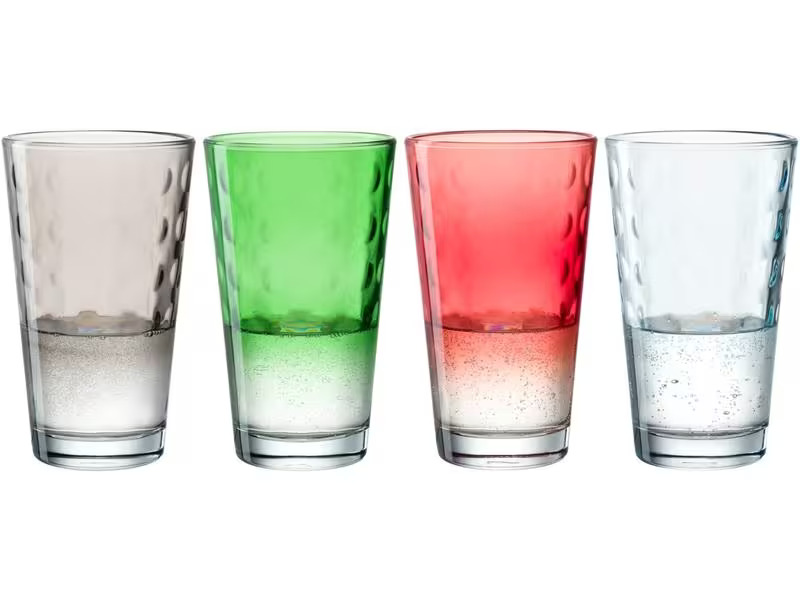 Leonardo Trinkbecher LD Optic XL 540 ml, 4 Stück, Assortiert