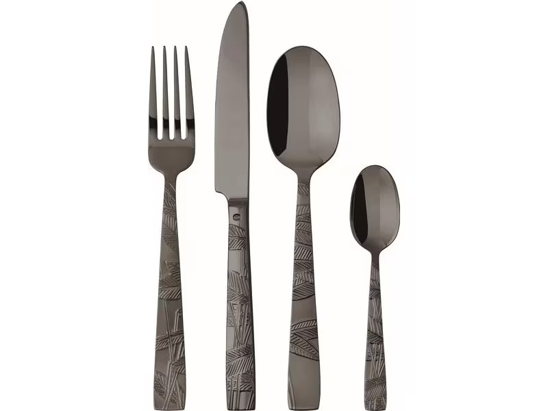 Sambonet Besteck-Set Jungle 24-teilig, Schwarz