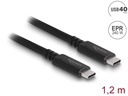 Delock USB4-Kabel 40 Gbps koaxial USB C - USB C 1.2 m
