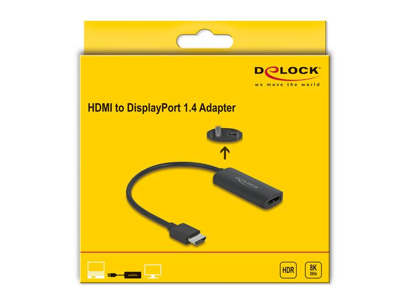 Delock Adapter 8K/30Hz HDMI - DisplayPort