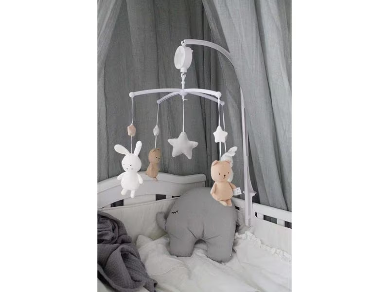 Jabadabado Mobile Musik Teddy / Hase Weiss