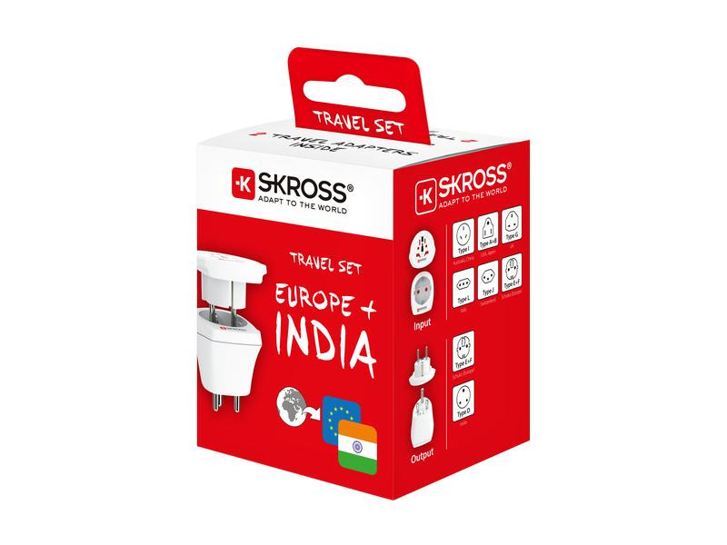 SKROSS Reiseadapter Combo World – India