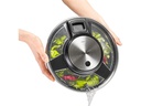 GEFU Salatschleuder Speed Wing 27 cm, Schwarz/Silber matt