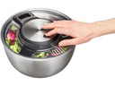 GEFU Salatschleuder Speed Wing 27 cm, Schwarz/Silber matt