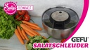 GEFU Salatschleuder Speed Wing 27 cm, Schwarz/Silber matt