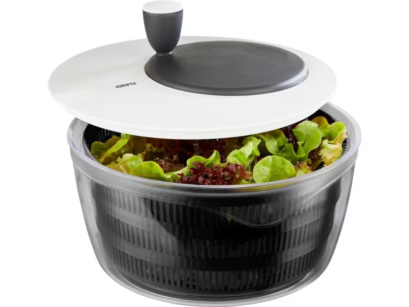 GEFU Salatschleuder Rotare 25 cm, Schwarz/Weiss