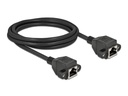 Delock Patchkabel Verlängerungskabel Cat 6A, S/FTP, 2 m, Schwarz