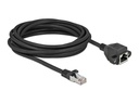 Delock Patchkabel Verlängerungskabel Cat 6A, S/FTP, 5 m, Schwarz