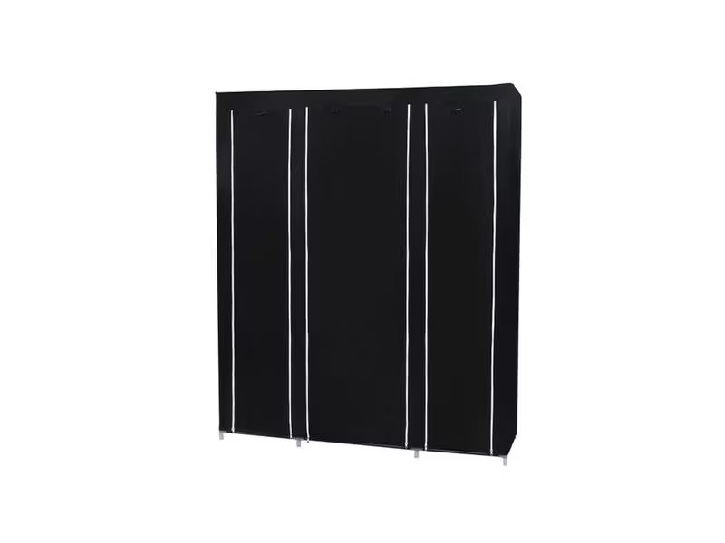 Chic Antique Regal mit hochrollbaren Türen Schwarz