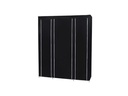 Chic Antique Regal mit hochrollbaren Türen Schwarz