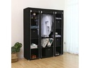 Chic Antique Regal mit hochrollbaren Türen Schwarz