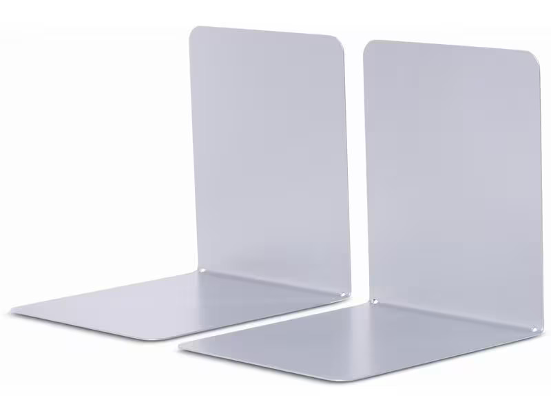 Maul Buchstützen-Set 2 Stück, Silber