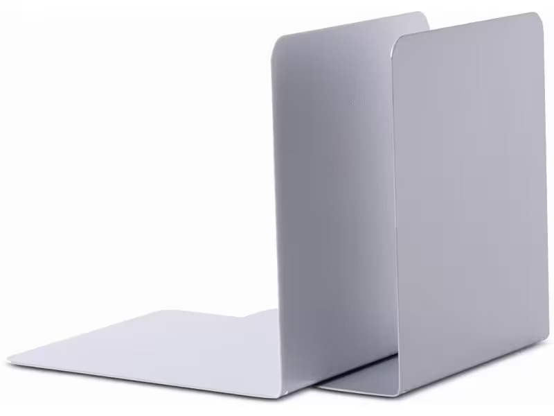 Maul Buchstützen-Set 2 Stück, Silber