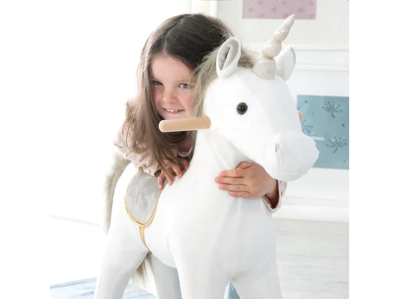 roba Schaukeltier Einhorn Gold/Grau/Weiss