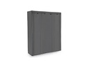 Songmics Regal mit hochrollbaren Türen Grau