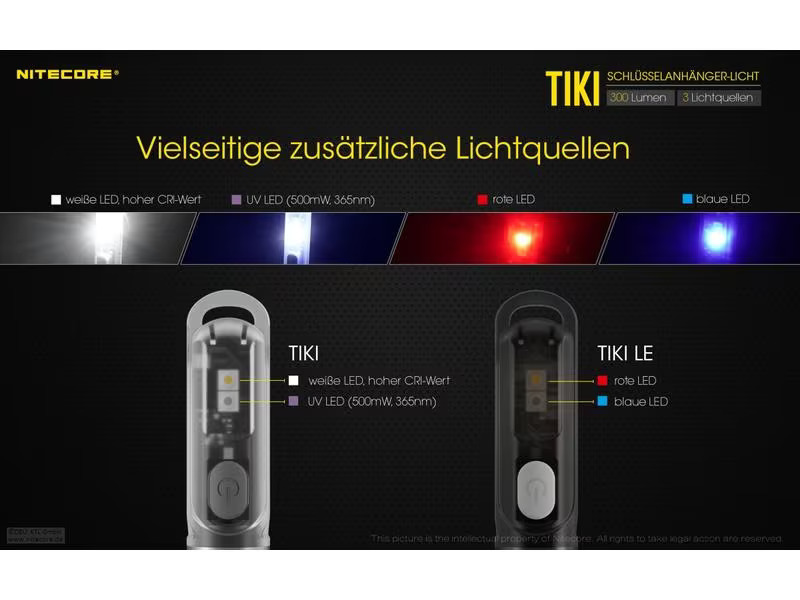 Nitecore Taschenlampe Tiki 300 Lumen