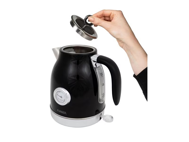 FURBER Wasserkocher 1.7 l, Schwarz glanz