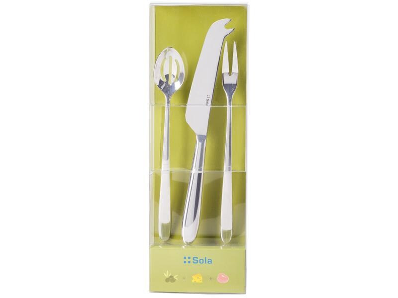 Sola Antipasti-Set Alpha 3-teilig, Silber