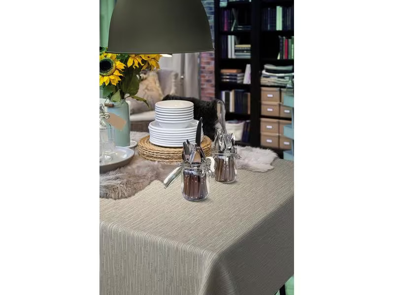 d-c-table Tischdecke Monte Carlo Japondi Rund, Ø 150 cm, Sand