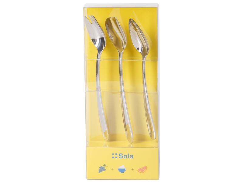 Sola Löffel-Set Alpha 3-teilig, Chrom
