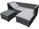 COCON Loungeset Brissago, Grau, 4 Sitzplätze